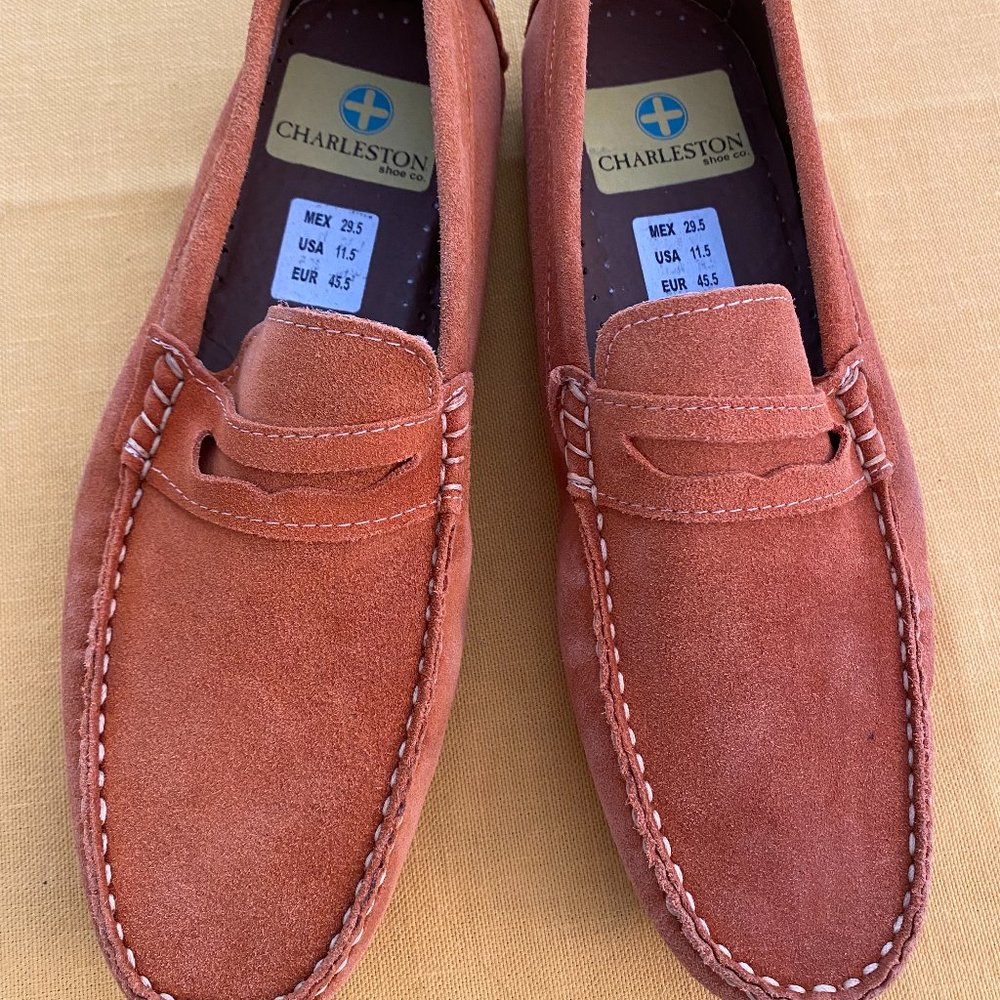 SOLD Charleston Shoe Company Men's Leather Moccasins NWOT - Picture 1 of 12